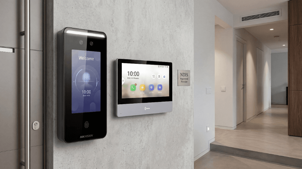 Smart lock being controlled via smartphone app